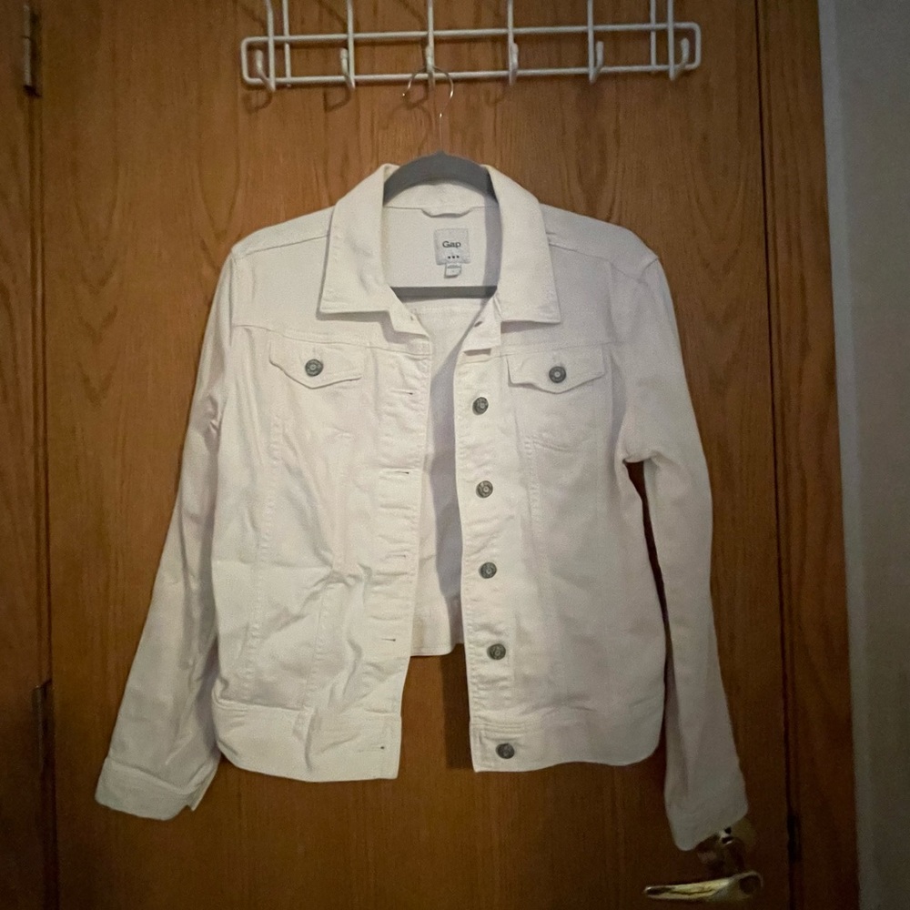 White Jean Jacket, GAP, Size: Adult Small
